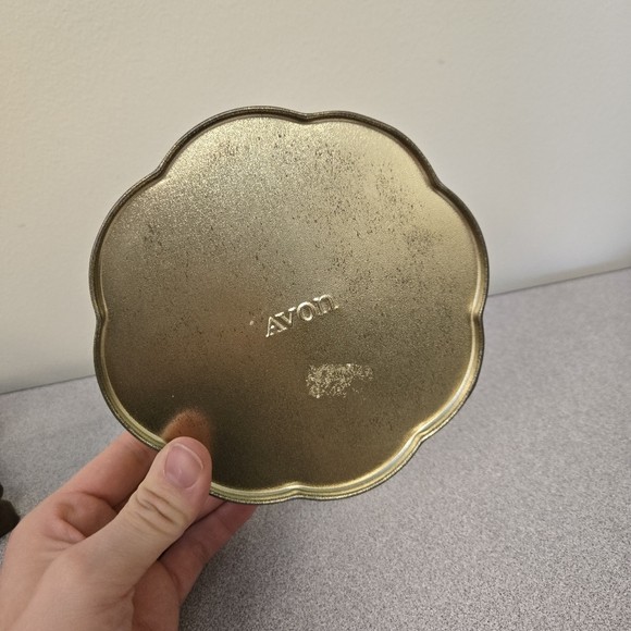 Avon 70s "Burst of Spring" Floral Yellow Pink Tulip Tin Box - Picture 6 of 6